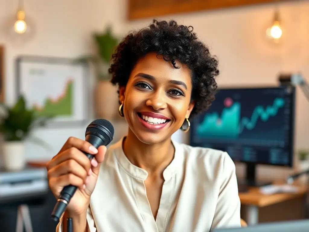 A testimonial video screenshot featuring a small business owner sharing their success story, highlighting how the Entrafinix community helped them overcome financial challenges and achieve their business goals.